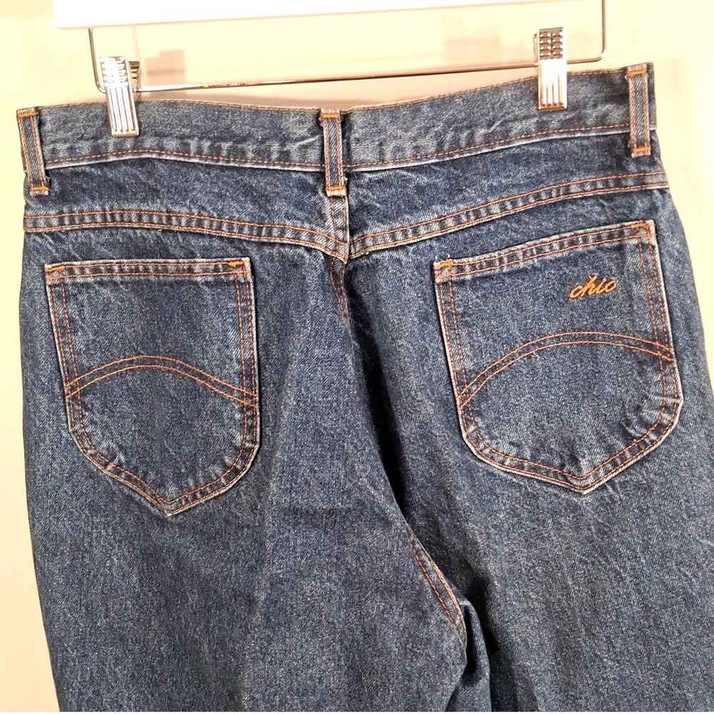 Vintage 90s Chic Jeans Juniors Size 15 Avg Dark Wash Rigid Denim High Rise USA - Picture 5 of 11
